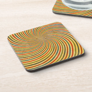 Funny Retro Grunge Swirl + Ihre Idee Getränkeuntersetzer