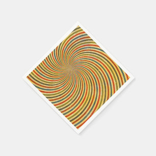 Funny Retro Grunge Swirl + Ihre Idee Serviette