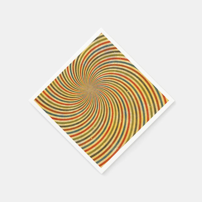 Funny Retro Grunge Swirl + Ihre Idee Serviette (Ecke)