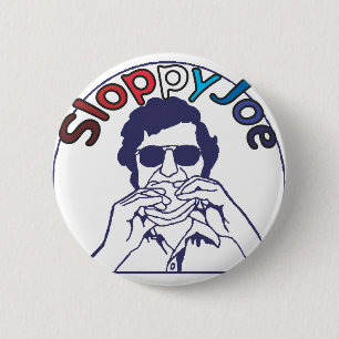 Funny Retro Hamburger Sloppy Joe Feinschmecker Button