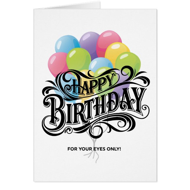 Funny Retro Happy Birthday Card Do Me A Gevor (Vorne)