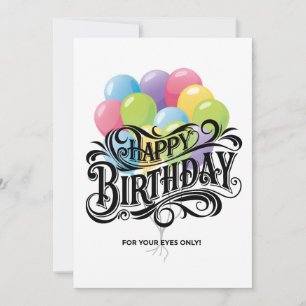 Funny Retro Happy Birthday Card Do Me A Gevor Einladung