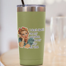 Funny Retro Hausfrau Familienfrau Sprichwort Sarca Aufkleber