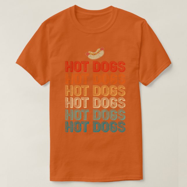 Funny Retro Hot Dog T-Shirt (Design vorne)