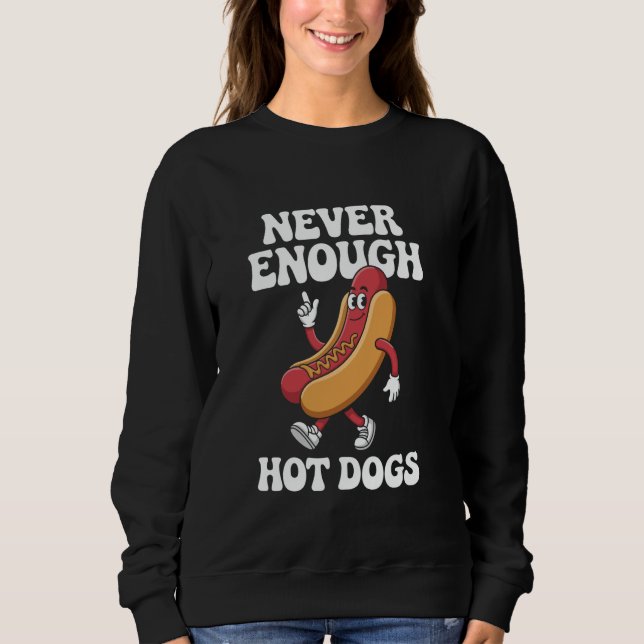 Funny Retro Hot Dogs Männer Frauen Jungen oder Mäd Sweatshirt (Vorderseite)