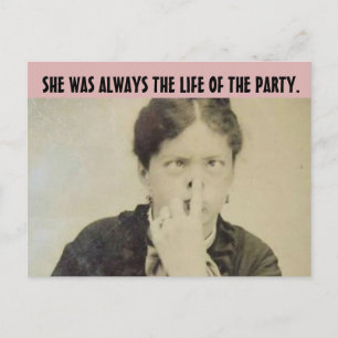 FUNNY RETRO HOUSEWIFF 'FUNNY FACE' Postkarten