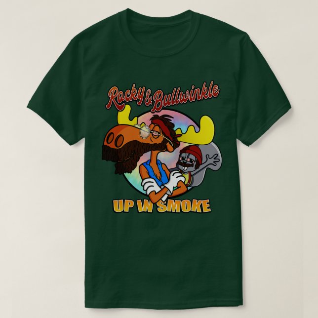 Funny Retro im Rauchdesign T-Shirt (Design vorne)
