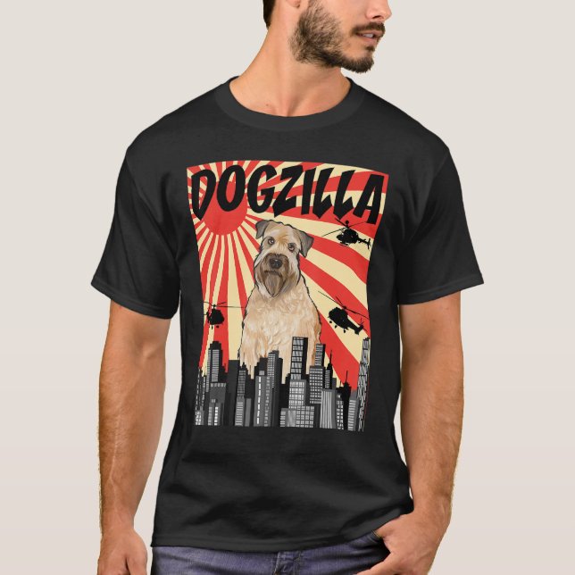 Funny Retro japanische Dogzilla weich überzogenes  T-Shirt (Vorderseite)