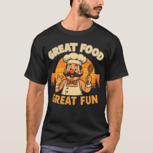 Funny Retro Koch T - Shirt - Grosses Essen Großer 