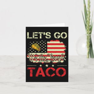 Funny Retro Lass's Go Taco Mexican Food Spaß Fraue Karte