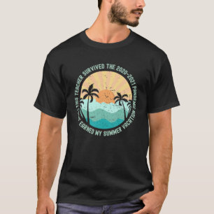 Funny Retro Lehrer überlebte ich Unterricht gewonn T-Shirt