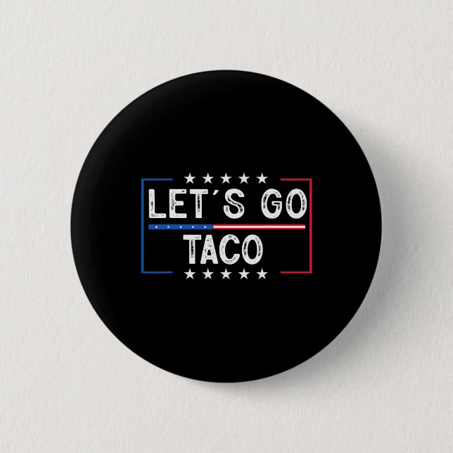 Funny Retro Let's Go Taco Button (Vorderseite)