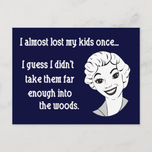 Funny Retro Mama Postcard Postkarte
