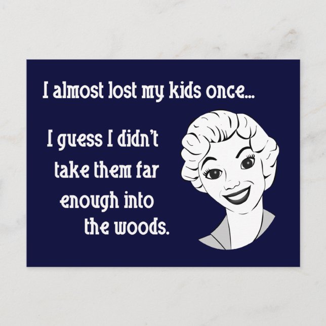 Funny Retro Mama Postcard Postkarte (Vorderseite)