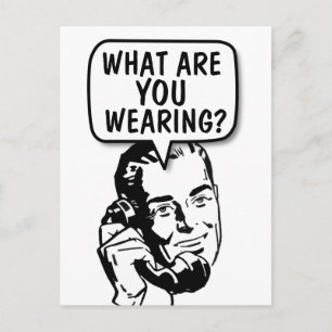 FUNNY RETRO MAN 'TALKING DIRTY' POSTCARD POSTKARTE