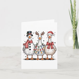 Funny Retro Merry Goosemas Christmas Albern Gans X Karte