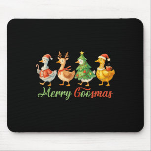 Funny Retro Merry Goosemas Christmas Albern Gans X Mousepad