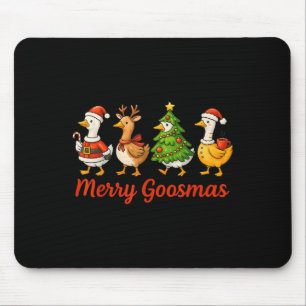 Funny Retro Merry Goosemas Christmas Albern Gans X Mousepad