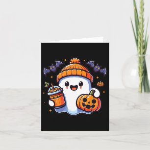 Funny Retro Niedlich Halloween Ghost Pumpkin Ghost Karte