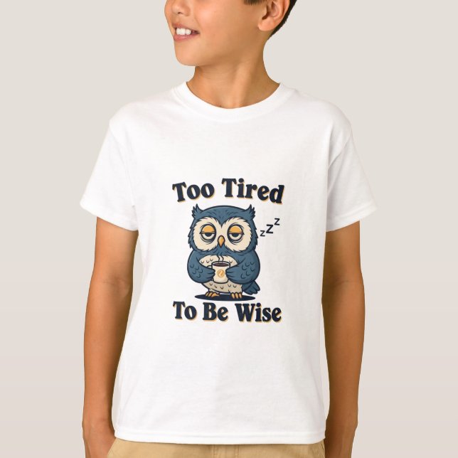 Funny Retro Owl Kids Graphic T-Shirt (Vorderseite)