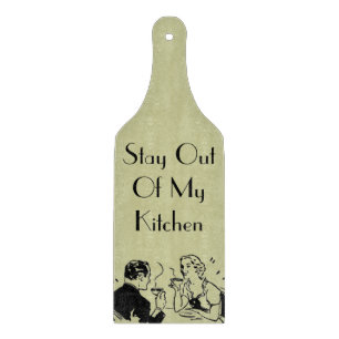 Funny Retro PADDLE Glasdekor Schneidebrett