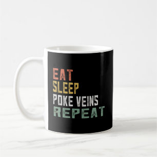 Funny Retro Phlebotomist Geschenke für Frauen Poke Kaffeetasse