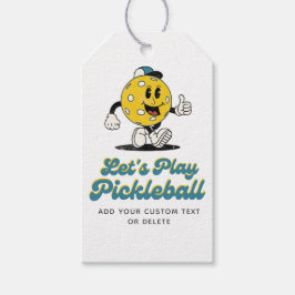 Funny Retro Pickleball Cartoon Mascot Benutzerdefi Geschenkanhänger