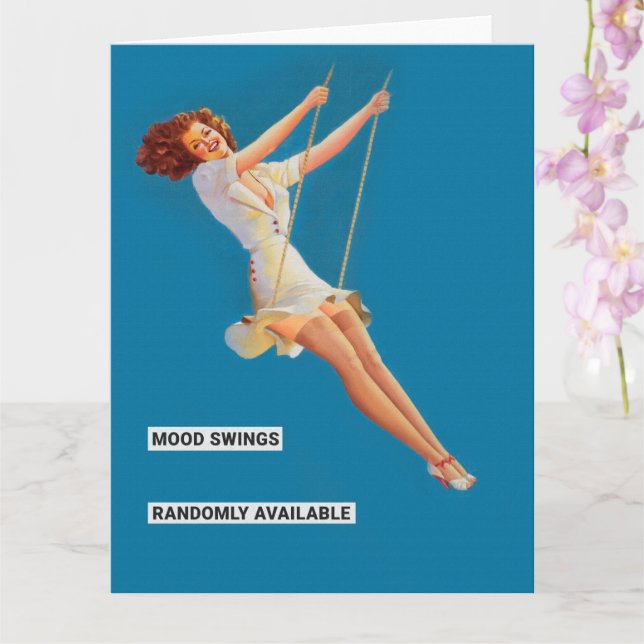 Funny Retro Pinup Karte (Orchidee)
