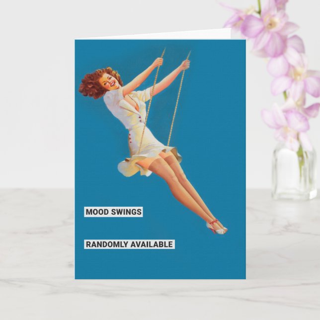 Funny Retro Pinup Karte (Orchidee)