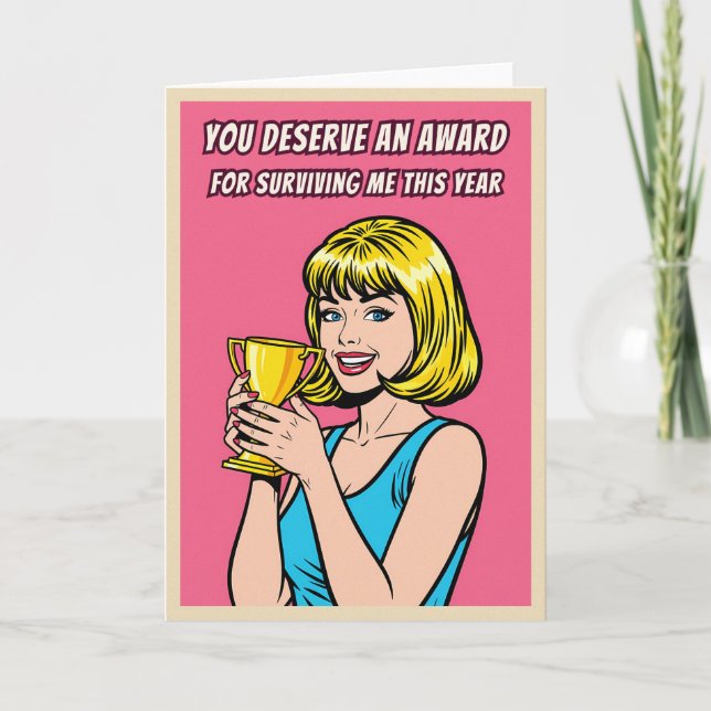 Funny Retro Pop Art Teacher Appreciation Card Karte (Vorderseite)