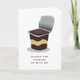 Funny Retro Pudding Teacher Grußkarte Karte