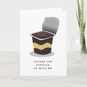 Funny Retro Pudding Teacher Grußkarte Karte