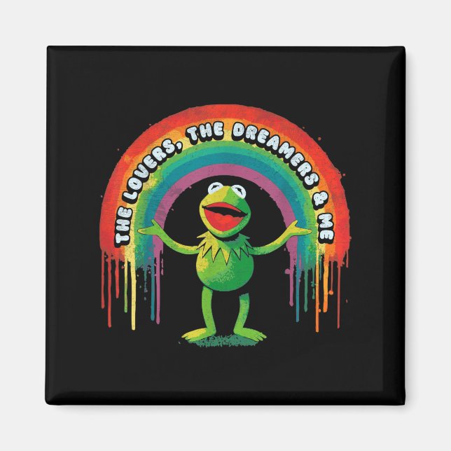 Funny Retro Rainbow Frog Connection The Lovers The Magnet (Vorne)