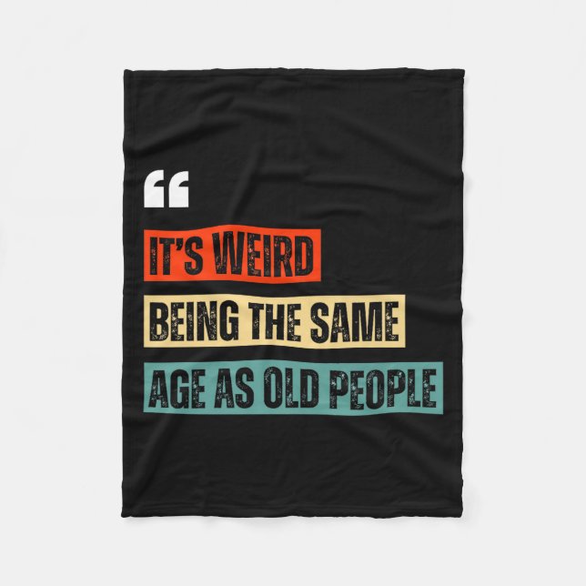 Funny Retro Sarcastic Quotes Design Over 40's Humo Fleecedecke (Vorderseite)