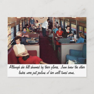 Funny Retro Scene Postkarte