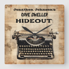 Funny Retro Schreibmaschine Wall Uhr