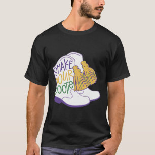 Funny Retro Schütteln Sie Ihren Bootie Mardi Gras  T-Shirt