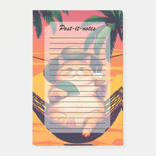 Funny Retro Sommerkatzenurlaub Post-it Klebezettel