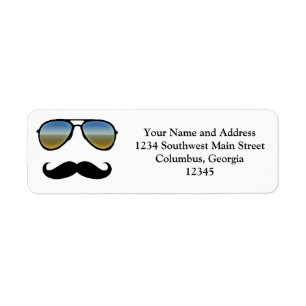 Funny Retro Sonnenbrille mit Mustache