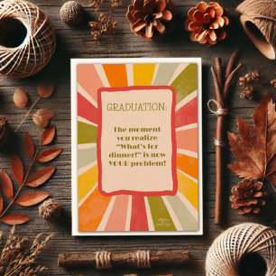 Funny Retro Stilvolle Abschluss Dinner Quote Card Karte