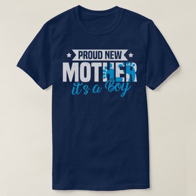 Funny Retro stolz neue Mutter Es ist ein Junge Ges T-Shirt (Design vorne)