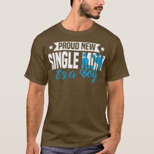 Funny Retro stolz neue Single Mama Es ist ein Jung T-Shirt