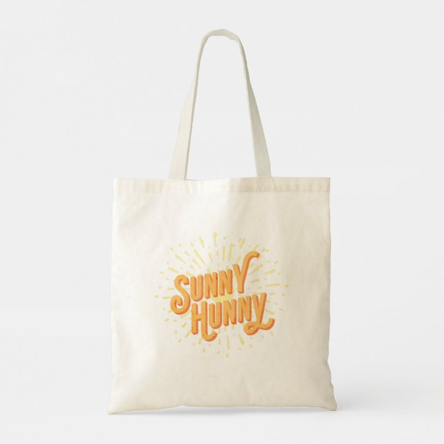Funny Retro Summer Typografie Tragetasche (Rückseite)