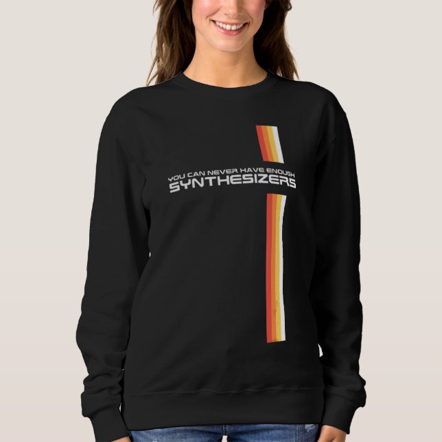 Funny Retro Synthesizer Synth Keyboard Collector m Sweatshirt (Vorderseite)