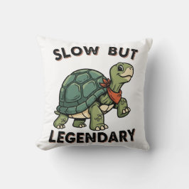 Funny Retro Turtle Square Throw Pillow Kissen