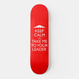 Funny Retro UFO Behielt Calm Skateboard