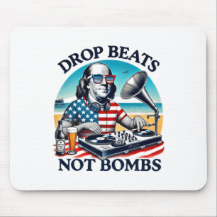 Funny Retro US Präsident Drop schlägt nicht Bomben Mousepad