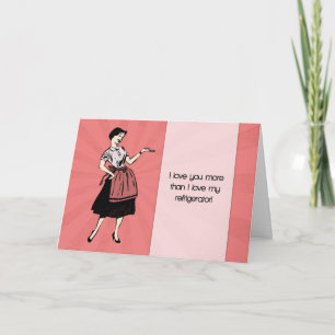 Funny Retro Valentine's Day Card mit Cartoon Lady Feiertagskarte