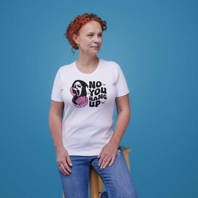 Funny Retro Vibe Halloween Design - Nein, du hängs T-Shirt (Von Creator hochgeladen)