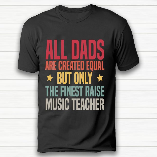 Funny Retro Vintag Music Teacher Black T-Shirt (Funny Retro Vintage Music Teacher Black T-Shirt)